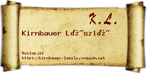 Kirnbauer László névjegykártya