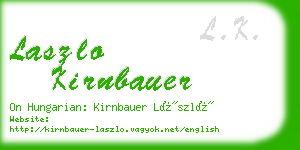 laszlo kirnbauer business card